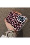 Xiaomi Mi 12T/12T Pro Compatible Pink Back Black Leopard Pattern Acrylic Back Silicone Edge Phone Case - 4