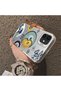 iPhone 11 Compatible Sun-Moon Eye and Wave Butterfly Pattern Acrylic Back Silicone Edge Phone Case - 5