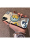 iPhone Xr Compatible Sun-Moon Eye and Wave Butterfly Pattern Acrylic Back Silicone Edge Phone Case - 3