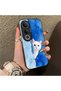 For Vivo V50 Lite 4G/5G Compatible Cute White Cat Pattern Acrylic Back Silicone Edge Phone Case - 2