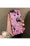 Pink Horror Movie Mask Patterned Acrylic Back Silicone Edge Phone Case Compatible with iPhone 7 Plus/8 Plus - 2