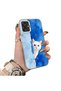 Samsung Galaxy A07 4g Compatible Cute White Cat Pattern Acrylic Back Silicone Edge Phone Case