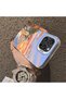 iPhone 16 Pro Max Compatible Sunset Beach Scenery Printed Acrylic Back Silicone Edge Phone Case - 4