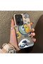 Xiaomi Poco F7 Compatible Sun-Moon Eye and Wave Butterfly Pattern Acrylic Back Silicone Edge Phone Case - 2