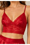 Women's Red Satin Thin Strap Shorts 2-Piece Pajama Set – Stylish Home Wear - 4