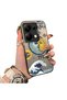 Xiaomi Redmi Note 14S Compatible Sun-Moon Eye and Wave Butterfly Pattern Acrylic Back Silicone Edge Phone Case