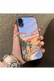 iPhone Xr Compatible Sunset Beach Scenery Printed Acrylic Back Silicone Edge Phone Case - 2