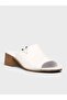 Women's Summer 5cm Thick Heeled Slippers - 575 48-06 - White - 2