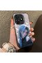 Tecno Spark 10 Pro(Ki7) Compatible Blue Haired Anime Girl Patterned Acrylic Back Silicone Edge Phone Case - 2