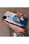 Realme C15/C25/C25S Compatible Blue Haired Anime Girl Patterned Acrylic Back Silicone Edge Phone Case - 3