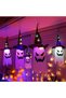 (eb41)Festival Decorations Ghost Witch Hat with Lights,for Party Indoor Outside Ornaments and Yard Tree Garden,5pcs(Ghost) - 4