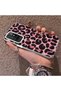Xiaomi Redmi 10 2022 Compatible Pink Back Black Leopard Pattern Acrylic Back Silicone Edge Phone Case - 3