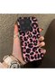 Xiaomi Mi 15 5g Compatible Pink Back Black Leopard Pattern Acrylic Back Silicone Edge Phone Case - 2