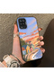 Samsung Galaxy A12/M12 Compatible Sunset Seaside Scenery Printed Acrylic Back Silicone Edge Phone Case - 2