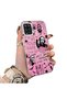 Pink Horror Movie Mask Patterned Acrylic Back Silicone Edge Phone Case Compatible with Samsung Galaxy A12/M12