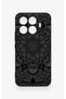 Mi 17t Pro 5g Compatible Black and White Mandala Pattern Silicone Case - 3
