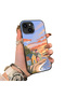 iPhone 13 Mini Compatible Sunset Beach Scenery Printed Acrylic Back Silicone Edge Phone Case