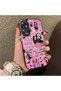 Oppo A60 Compatible Pink Horror Movie Mask Patterned Acrylic Back Silicone Edge Phone Case - 2