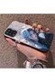 Samsung Galaxy A12/M12 Compatible Blue Haired Anime Girl Patterned Acrylic Back Silicone Edge Phone Case - 3