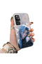 Xiaomi Redmi K50 Ultra Compatible Blue Haired Anime Girl Patterned Acrylic Back Silicone Edge Phone Case