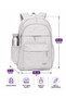 Gray Middle School High School School Backpack 9105 Daily Backpack with 15.6 Laptop Compartment - 4