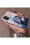 Samsung Galaxy A13 4G/5G Compatible Blue Haired Anime Girl Patterned Acrylic Back Silicone Edge Phone Case - 3