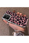 Xiaomi Redmi 15C 5g Compatible Pink Back Black Leopard Pattern Acrylic Back Silicone Edge Phone Case - 3