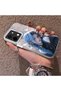 Vivo Y28 4g Compatible Blue Haired Anime Girl Patterned Acrylic Back Silicone Edge Phone Case - 3