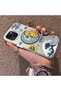 iPhone 14 Plus/15 Plus Compatible Sun-Moon Eye and Wave Butterfly Pattern Acrylic Back Silicone Edge Phone Case - 3