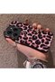 For Tecno Spark 20 Pro 4G/5G Compatible Pink Back Black Leopard Pattern Acrylic Back Silicon Edge Phone Case - 3