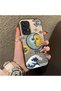 Samsung Galaxy A33 Compatible Sun-Moon Eye and Wave Butterfly Pattern Acrylic Back Silicone Edge Phone Case - 2