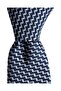 Blue Gray Patterned Navy Blue Tie – 8 cm Wide - 6