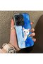 Cute White Cat Pattern Acrylic Back Silicone Edge Phone Case Compatible with Xiaomi Redmi 13/13X - 2