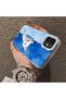 iPhone 11 Compatible Cute White Cat Pattern Acrylic Back Silicone Edge Phone Case - 5