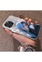 iPhone 16 Pro Max Compatible Blue Haired Anime Girl Patterned Acrylic Back Silicone Edge Phone Case - 3