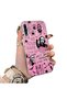 Samsung Galaxy A50/A50S/A30S Compatible Pink Horror Movie Mask Patterned Acrylic Back Silicone Edge Phone Case