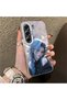 Tecno Camon 40 Pro 5g(Cm7) Compatible Blue Haired Anime Girl Pattern Acrylic Back Silicone Edge Phone Case - 2