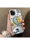 iPhone 13 Pro Max Compatible Sun-Moon Eye and Wave Butterfly Pattern Acrylic Back Silicone Edge Phone Case - 2