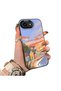 iPhone 16E Compatible Sunset Beach Scenery Printed Acrylic Back Silicone Edge Phone Case