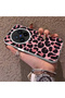 Vivo X300 Pro Compatible Pink Back Black Leopard Pattern Acrylic Back Silicone Edge Phone Case - 3