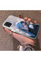 Samsung Galaxy A12/M12 Compatible Blue Haired Anime Girl Patterned Acrylic Back Silicone Edge Phone Case - 3