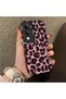Vivo Y29S Compatible Pink Back Black Leopard Pattern Acrylic Back Silicone Edge Phone Case - 2