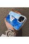 Cute White Cat Pattern Acrylic Back Silicone Edge Phone Case Compatible with iPhone 13 Pro - 4