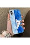 Cute White Cat Pattern Acrylic Back Silicone Edge Phone Case Compatible with iPhone X/Xs - 2