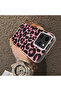 Tecno Spark 40 Compatible Pink Back Black Leopard Pattern Acrylic Back Silicone Edge Phone Case - 4