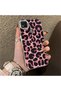 Xiaomi Redmi 9C/10A Compatible Pink Back Black Leopard Pattern Acrylic Back Silicone Edge Phone Case - 2