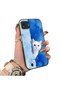 Realme C20/C20A Compatible Cute White Cat Pattern Acrylic Back Silicone Edge Phone Case
