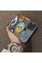 Samsung Galaxy A21S Compatible Sun-Moon Eye and Wave Butterfly Pattern Acrylic Back Silicone Edge Phone Case - 4