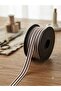French Pink /Coffee Stripe Woven Grosgrain /10Mm -20Meters