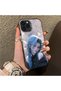 iPhone 11 Pro Max Compatible Blue Haired Anime Girl Patterned Acrylic Back Silicone Edge Phone Case - 2